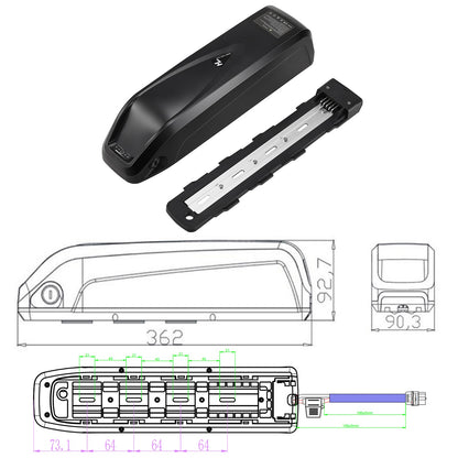 Kit de conversión de bicicleta eléctrica, TDSZ2B 80 NM 250W 36V, batería 36V 15AH =ESTÁNDAR=